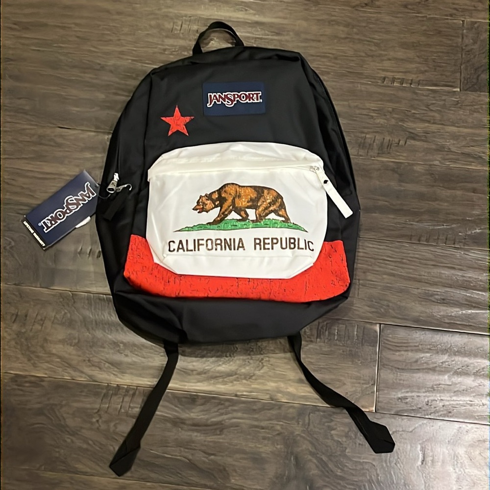 Jansport Superbreak California Republic Backpack School Book Bag 1550 Cubic inc